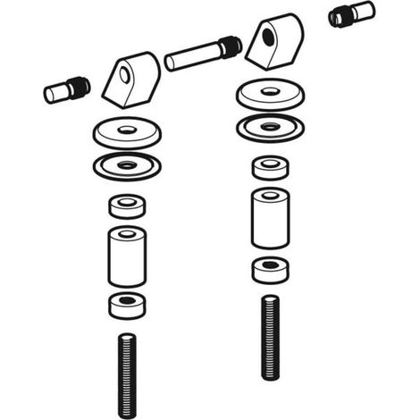 Geberit Set Bisagras para tapa de urinario Pareo / Visit, 597146000