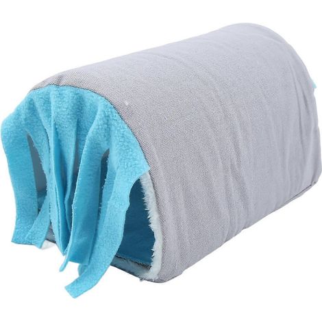 Nid tunnel à pompons pour petits animaux, cachette amovible et sécurisée pour hamster, cochon d'Inde et lapin (Gra (1/3)