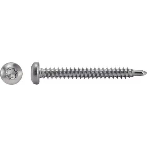Vis inox autoperceuse tête cylindrique Torx - 4,8 - 19