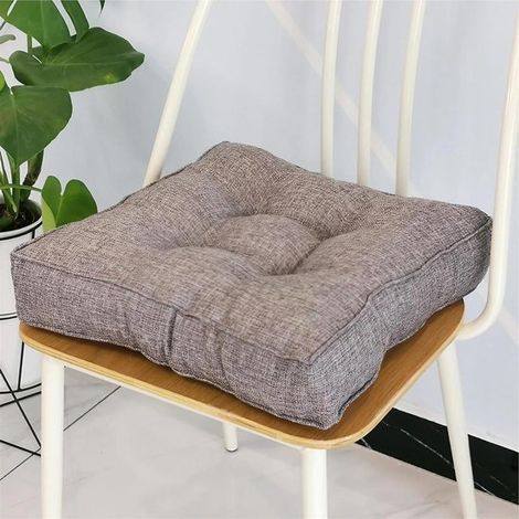 Quadratische Kissen Sofakissen, Gartenkissen für mehr Sitzkomfort extra dick 50 x 50 cm Grau (1/5)