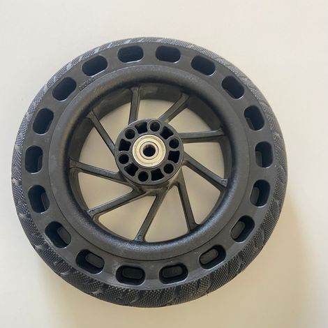 8-Zoll-Scooter mit Scheibenbremse vorne, 8-Zoll-Wabenstabilisatoren, 200x50-Wabenreifen und Stabilisatoren.