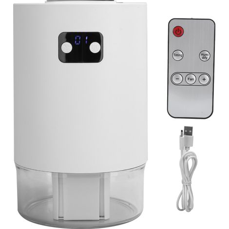 Ventilateur de bureau portable avec humidificateur, minuterie et écran numérique - Rafraîchisseur d'air compact (1/5)