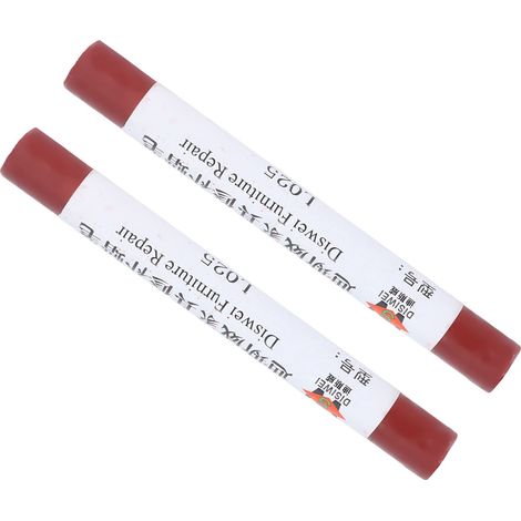 Lot de 2 crayons de réparation pour meubles et sols, pour retouches de peinture, en bois composite et en séquoia. (1/5)