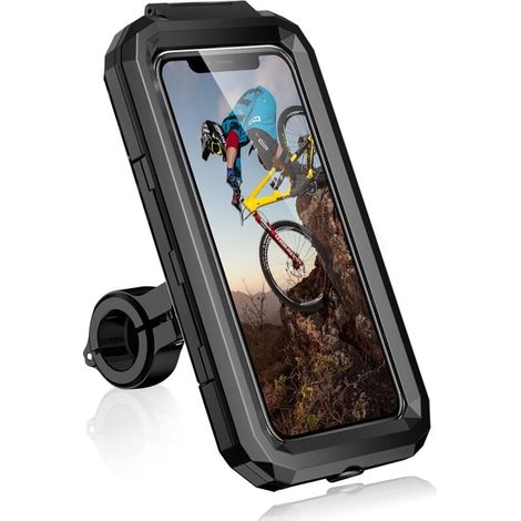 Universal-Halterung für Telefon, Motorrad, wasserdicht, für Fahrrad, 360 ° drehbar, Halterung für Smartphone, Motorrad, Scooter, abnehmbar, für Smartphone mit 5,5 – 6,8 Zoll (L)