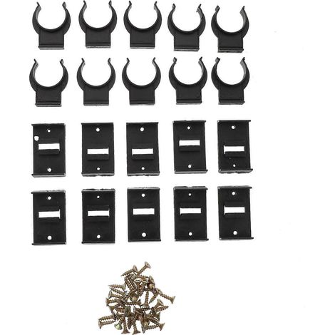 10 jeux de clips de fixation pour plinthes de cuisine et meubles, avec vis-4.7X4.3CM-Black (1/4)