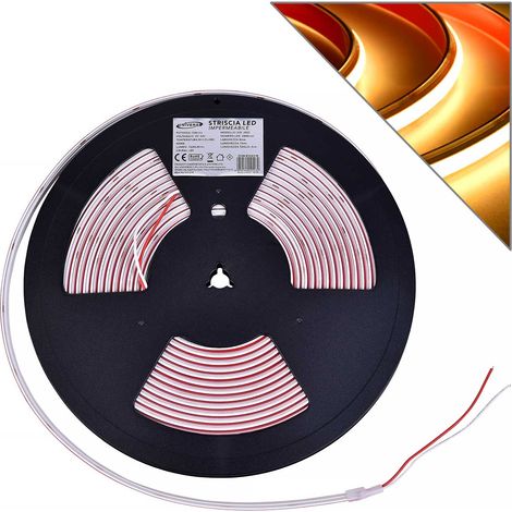 STRISCIA LED 2025 24V LUCE CALDA 3000K° IMPERMEABILE IP68 – ILLUMINAZIONE FLESSIBILE TAGLIABILE E AD ALTA LUMINOSITÀ PER INTERNI ED ESTERNI (1/5)