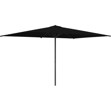 Sombrilla de jardín 200 x 300 cm Poliéster Rectangular Negro vidaXL