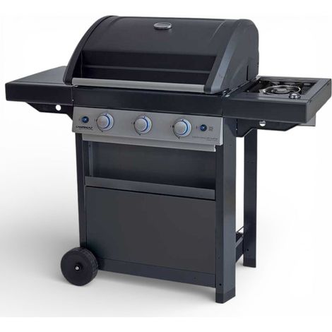 Barbecue a gas 9,6 Kw con 3 bruciatori + fornello e doppia alimentazione metano - gpl 3 CLASSIC LBS DUAL GAS