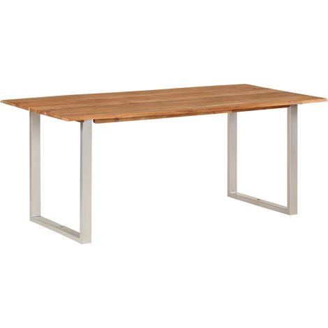 vidaXL Tavolo da Pranzo 180x90x76 cm in Legno Massello di Acacia (1/5)