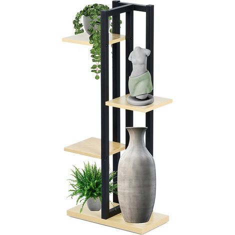 Supporto per fiori in metallo a 4 livelli, 93 cm