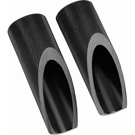 2 repose-pieds de moto en alliage d'aluminium (noir) (1/5)