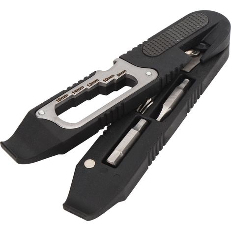 Clé à cliquet 14 en 1 pour vélo, portable, multifonctionnelle et durable, kit de réparation de pneus de vélo (1/5)