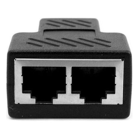 Practical Rj45 Splitter Adapter Port Cat5/6 Lan Ethernet Cable (1/3)