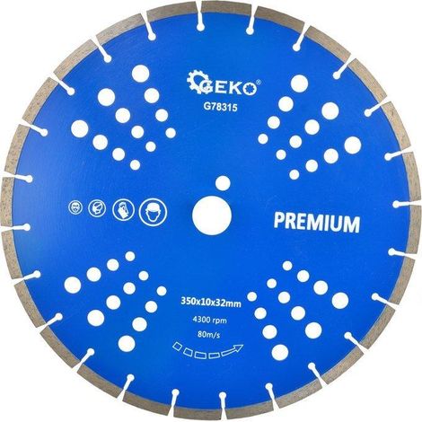 Geko Modell Segmente Diamant-Trennscheibe Stahl 350 mm