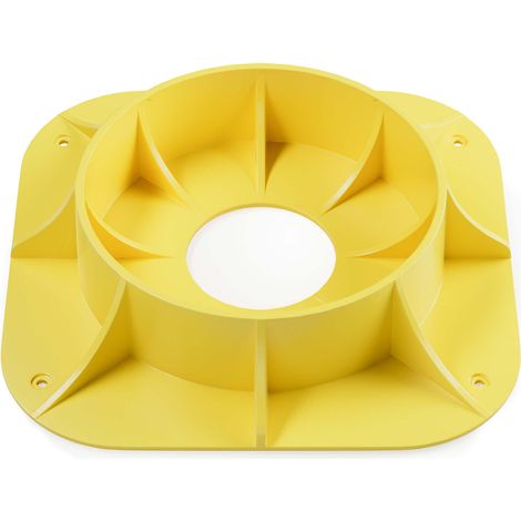 Wiltec Base blocca ruotino Ø 236mm Capacità 900 kg Base di supporto per ruotini di appoggio fino a 160 mm, piastra di appoggio per rimorchi e caravan