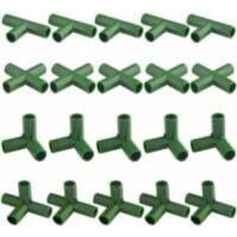 Lot de 20 connecteurs de cadre de jardinage résistants pour serre et plantes 11 mm (1/5)