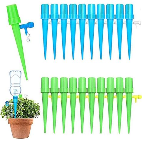 20 Stück automatische, einstellbare Tropfbewässerung für Zimmerpflanzen, Bewässerungssystem mit Flasche für Töpfe.