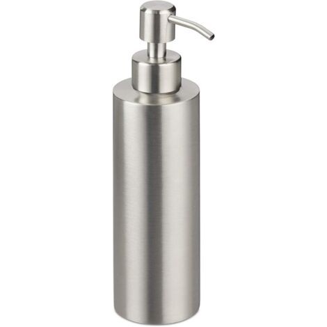 Distributeur de Savon Rechargeable en Acier Inoxydable brossé 350 ML Argenté (1/5)