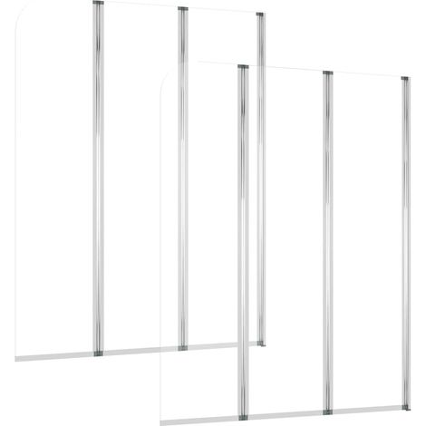 Maison Exclusive - Mamparas de ducha 2 uds vidrio templado transp (1/5)