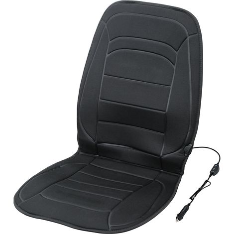 TolleTour Cuscino riscaldante per sedile auto 12V – Cuscino per sedile con effetto riscaldante, colore nero (1/5)