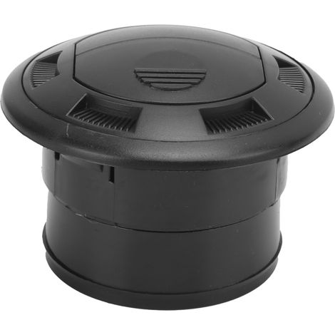Déflecteur de climatisation rond 75 mm noir pour tableau de bord, grille d'aération universelle pour bus et camping-car (1/5)
