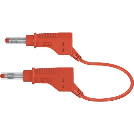 Stäubli 66.9405-10022 Cordon de mesure de sécurité Banane mâle 4 mm Banane mâle 4 mm 1.00 m rouge 1 pc(s) (1/3)