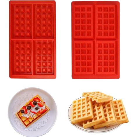 Moule à gaufres en silicone, forme carrée, idéal pour la confection de chocolats, biscuits, etc. - AquaForge (1/5)