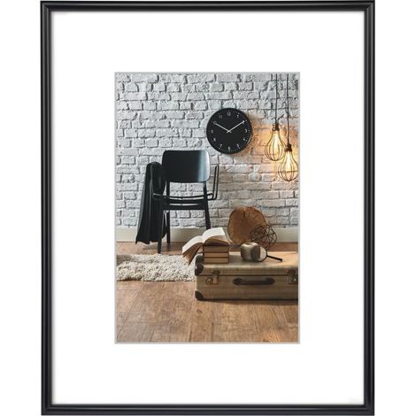 Cadre photo en plastique Sevilla taille du Cadre de 30 x 40 cm avec bordure de 9 mm x 17 mm, pour une photo de 20 x 28 cm Noir (1/5)