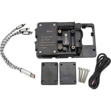 Handyhalterung mit Navigationssystem, USB-Ladefunktion und Ständer für R1200GS