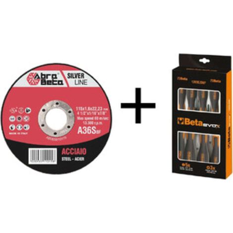 ABRABETA 300 MINIDISCO P/FERRO 115X1,6 + 2 SET GIRAV.