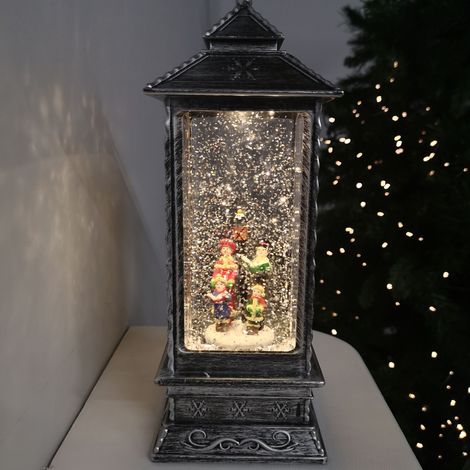 27cm Glitter Water Spinner Lantern - Warm White LED - Choir (1/5)