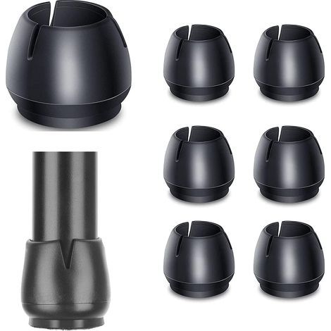 24 patins de protection en silicone pour pieds de chaise, protections de sol, coupelles pour meubles avec coussinets en feutre, embouts de pieds ronds antidérapants en silicone (17 mm-21 mm) (1/3)