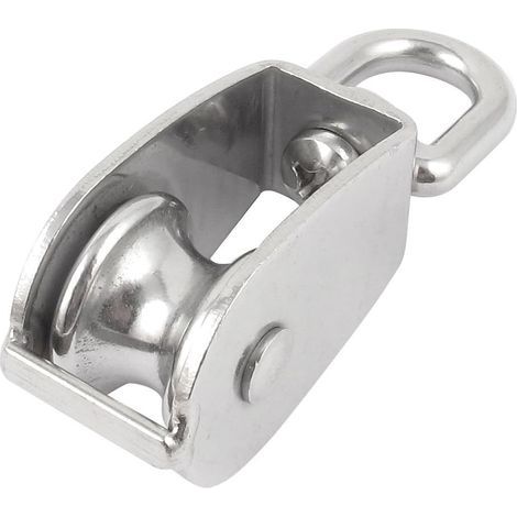 25 mm Dia simple émerillon levage pivotant Eye Wire Rope Poulie roue 0.15ton (1/2)