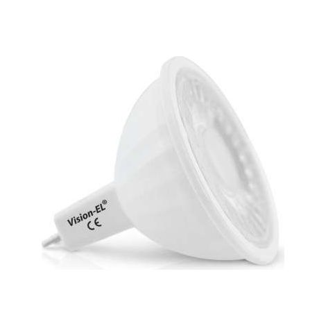 Vision-El – Ampoule spot LED GU3.5 6W – Lumière blanc neutre 4000K – Angle 38° pour éclairage focalisé – 420 lumens – Installation facile (1/10)