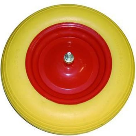 RUOTA PER CARRIOLA PU PIENA PERNO MM.12X170 - ø cm.38x8,5 (1/3)