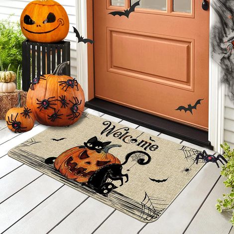Halloween-Fußmatte, rutschfeste Eingangsmatte für drinnen und draußen, Halloween-Dekoration