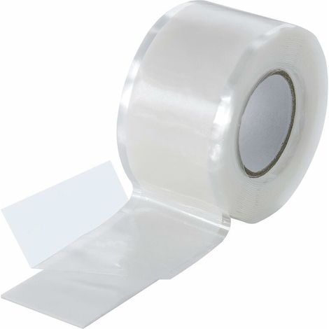 ZVD 1 PCS Ruban en silicone auto-fusionant (auto amalgamant 25 mmx3m de large, blanc, auto-vulcanisant), Ruban isolant et Bande d'étanchéité (eau, air) (1/4)