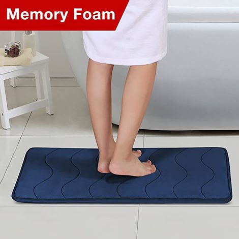 Tapis De Bain - Mousse À Mémoire De Forme - Non Glissant - Pour Salle De Bain Cuisine Entrée Chambre - 61 X 43 Cm - 1 Pièce (1/5)