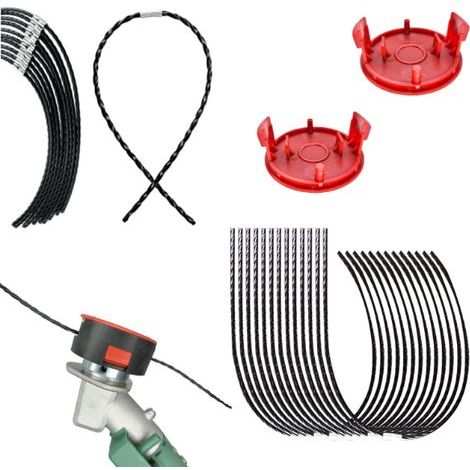 Bosch F016800431 Lot de 20 débroussailleuses 3,5 mm avec 2 couvercles de rechange compatibles avec les tondeuses à gazon Bosch AFS 23-37 (1/5)