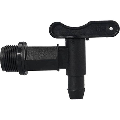 Robinet de récupération d'eau de pluie amélioré, multifonction, adaptateur de réservoir d'eau détachable, robinet de seau durable et pratique pour accessoires d'équipement de brassage en bocal-Black (1/5)