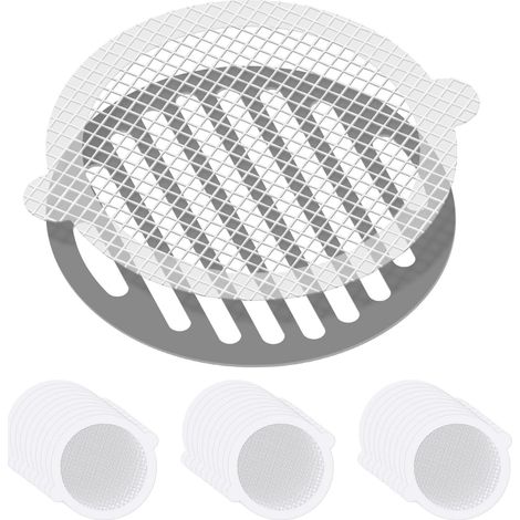 30PC Filtre Cheveux Douche et Baignoire, Attrape-Cheveux jetables pour Douche, Protecteur Grille évacuation, Filtre evier Cuisine pour Baignoire