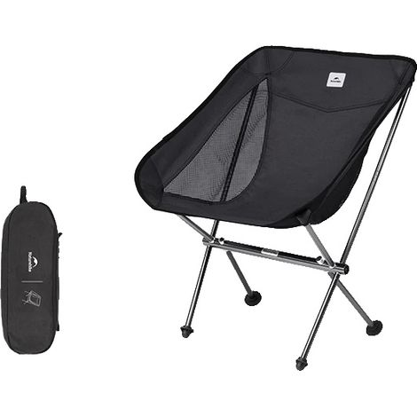 Chaise Lune Pliable, Alliage d'Aluminium Ultra-Léger, Dossier Ergonomique, Noir de nuit M (1/2)