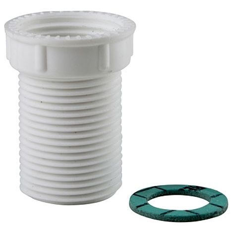 Prolunga filettata per sifone lavatrice 1" per art. M623 - M723 - M624 e M724 in polipropilene bianco M719