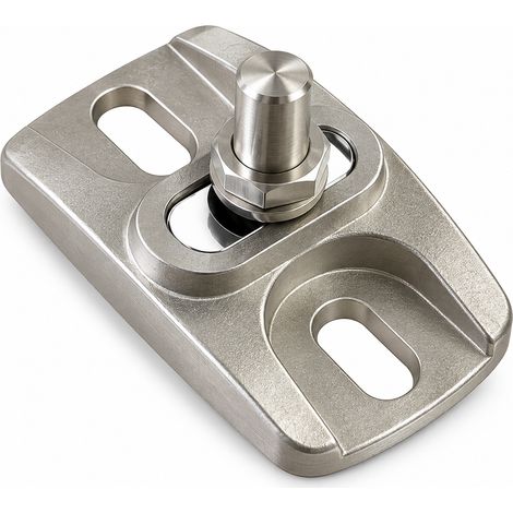 Crapaudine Réglable pour Portail Battant - Pivot Ø12 mm - Réglage 3 Axes X, Y et Z - Corps et Pivot en Inox 304 - Crapaudine Monobloc - (1/4)