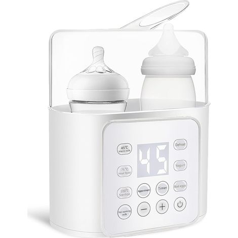 Scaldabiberon, Scaldabiberon elettrico multifunzione 9 in 1 per latte materno o artificiale, con timer digitale, controllo intelligente della temperatura e spegnimento automatico, 220 V (1/5)