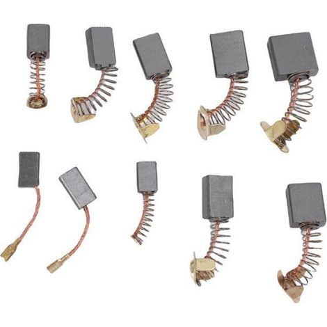 Balais De Charbon Moteur - Graphite Cuivre - Pour Outils Électroportatifs - 40 Pièces 10 Tailles - Boîte De Rangement Incluse (1/5)