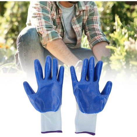 Lot de 5 paires de gants de jardinage résistants à l'usure, antidérapants et respirants, pour la plantation de plantes. (1/5)