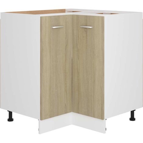 Armadio da Cucina Mobile Angolare “Lyon” Rovere Sonoma 75,5x75,5x81,5 cm (1/5)