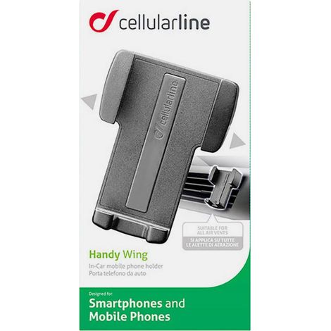Support de téléphone portable pour voiture Cellularline Handy Wing grille de ventilation (1/3)