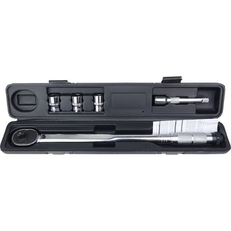 Clé dynamométrique avec douille 17 mm 19 mm 21 mm 40-210 Nm amio-02407 (1/5)